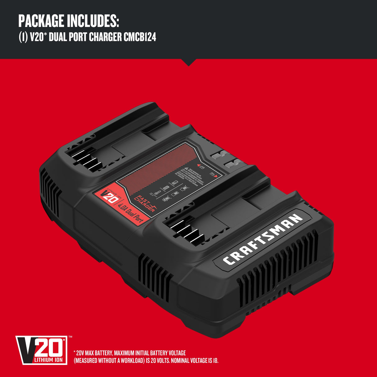 V20 20-V Lithium-ion Battery Charger CMCB124