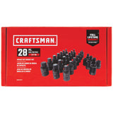 28-Piece Standard (SAE) and Metric Combination 1/2-in Drive Set 6-point Impact Socket Set CMMT42031