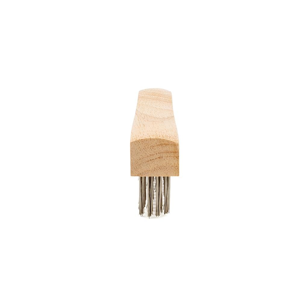 Stainless Steel Shoe Handle Wire Brush, 4 Rows of Bristles, 10-1/4In Length, Brown KH591