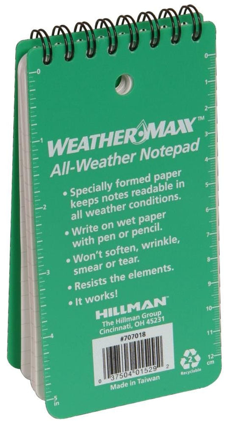 6-in x 3-in Green Notepad 707018