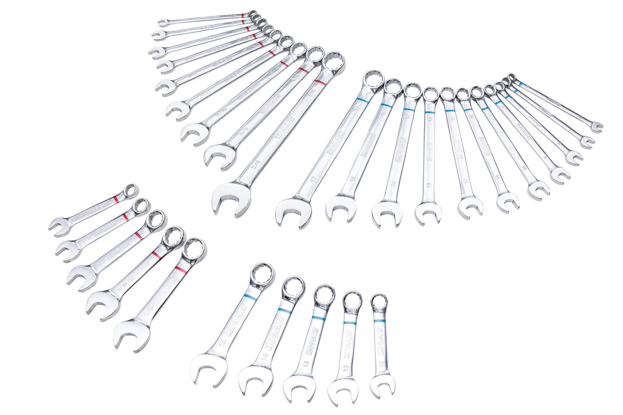 30-Piece Set 12-point (Sae) and Metric Standard Combination Wrench Includes Hard Case 81331