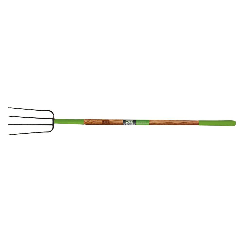 4-Tine Manure Fork with Oversized Cushion Grip on Hardwood Handle 2826700