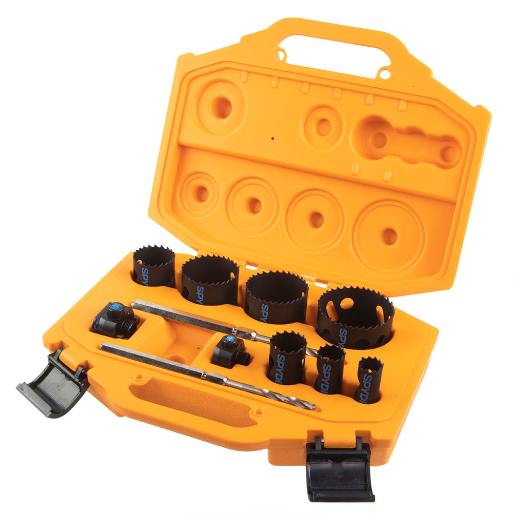 Bi-metal Arbored Hole Saw Kit Set (11-Piece) with Hard Case 600886