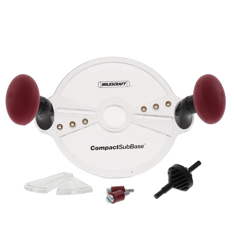 CompactSubBase - Universal Router Sub Base with Soft Grip Handles and Standard Metal Bushing Compatibility 12250003