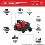 T100 36-in 11.5-HP Gas Riding Lawn Mower CMXGRAM201302