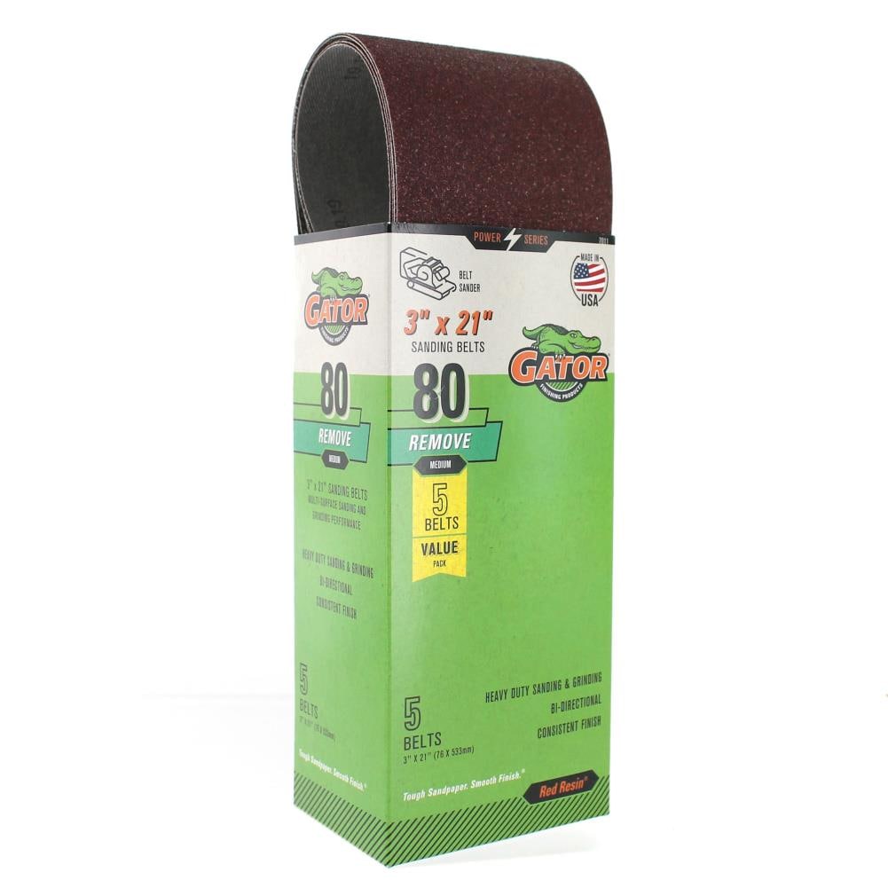 5-Piece Aluminum Oxide 80-Grit Belt Sandpaper GAT-7011