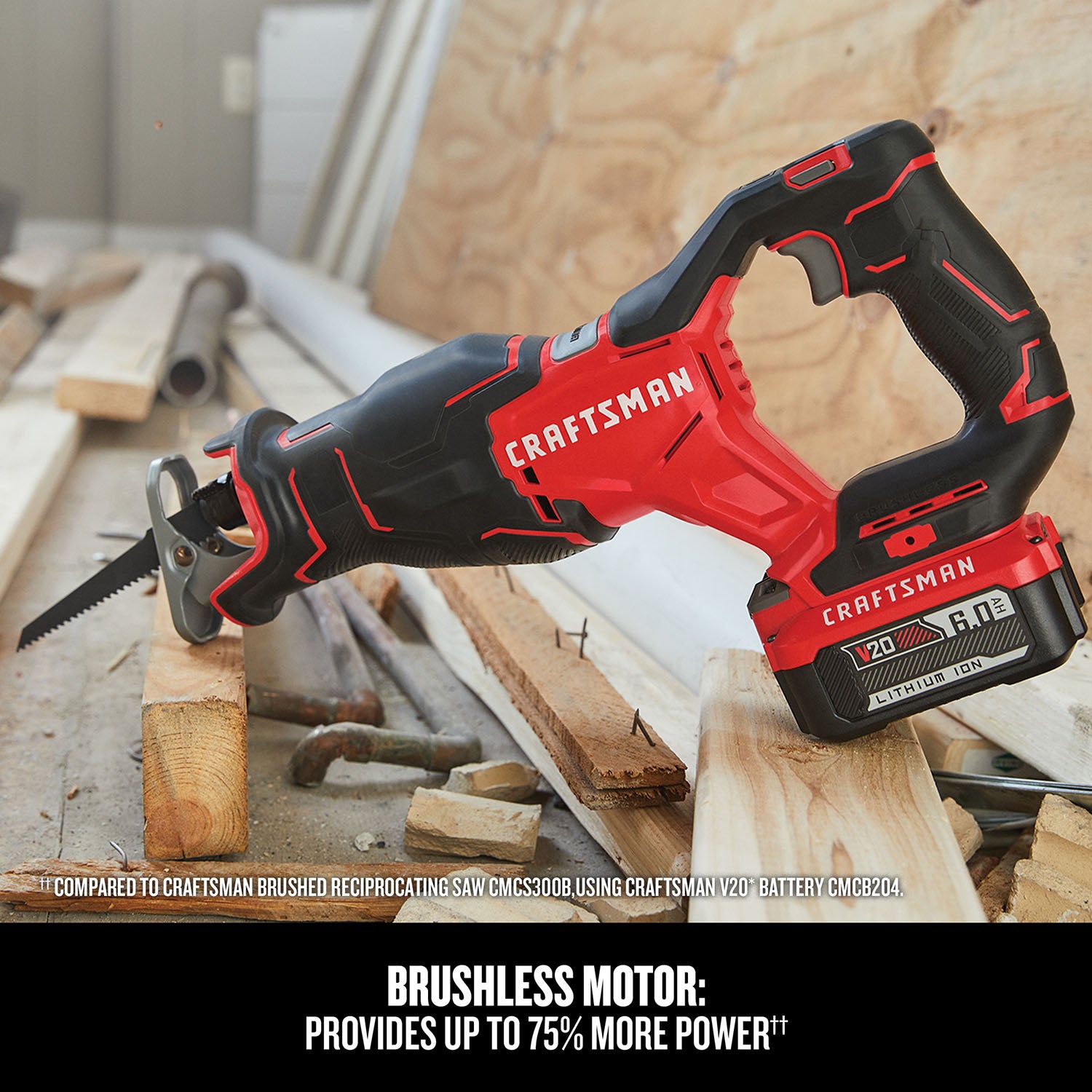 Craftsman 20v max cordless reciprocating saw 20 volt cmcs300b sale