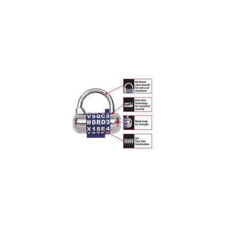 2-1/2 in Width Hardened Steel Resettable Combination Padlock 1534D