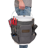 Gray/Brown Polyester 8.5-in 5-Gallon Bucket Organizer 94767