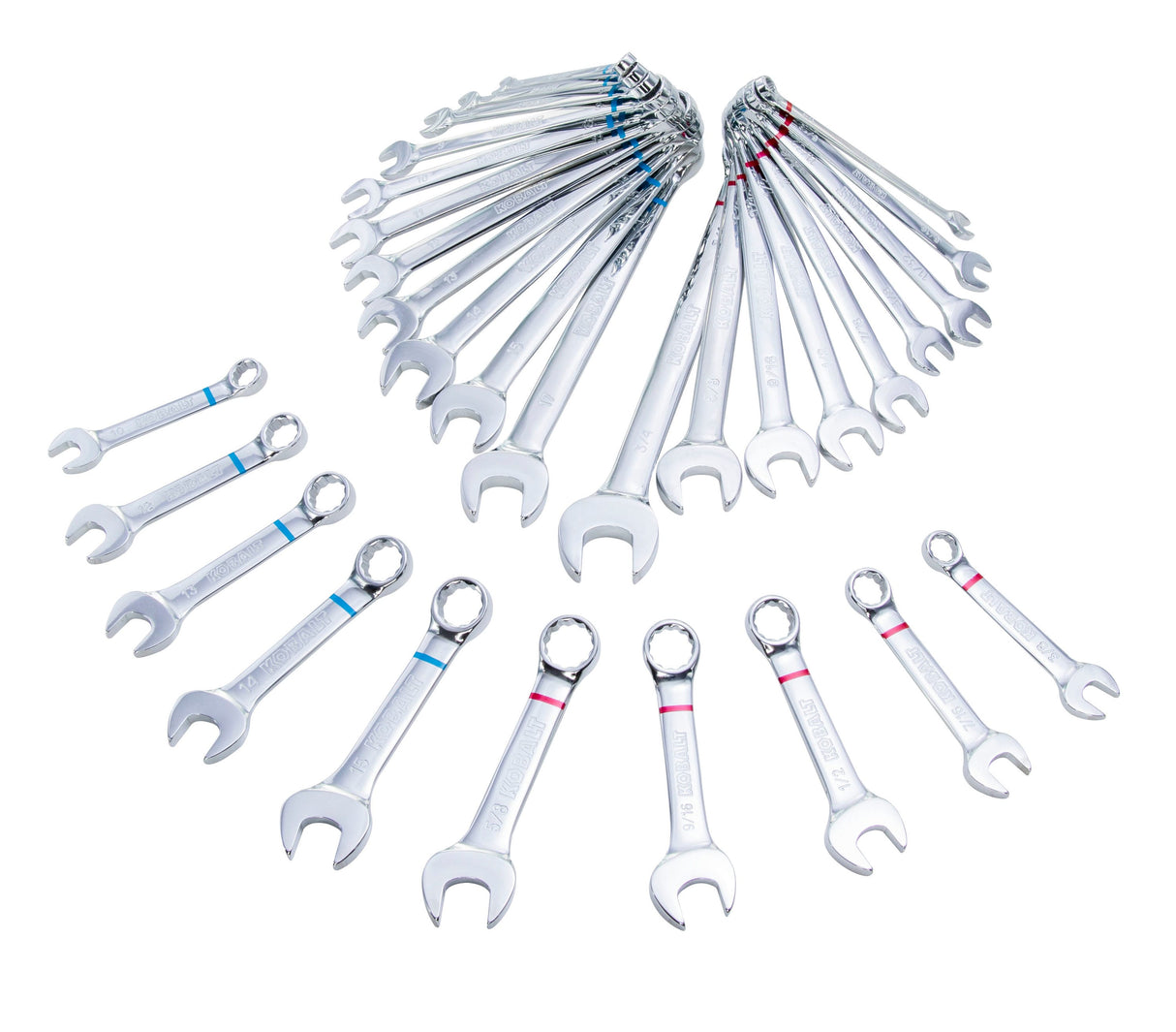 30-Piece Set 12-point (Sae) and Metric Standard Combination Wrench Includes Hard Case 81331