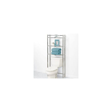 Over the Toilet Freestanding Spacesaver Chrome Steel 9035SS