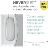 Shower Curtain Curved Rod Chrome Plated Aluminum 35633SSP