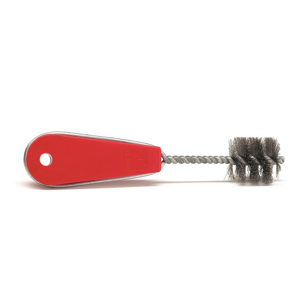 Tempered High Carbon Steel Wire Bristles Fitting Brush with Galvanized Steel Shaft and Comfortable Grip 331916