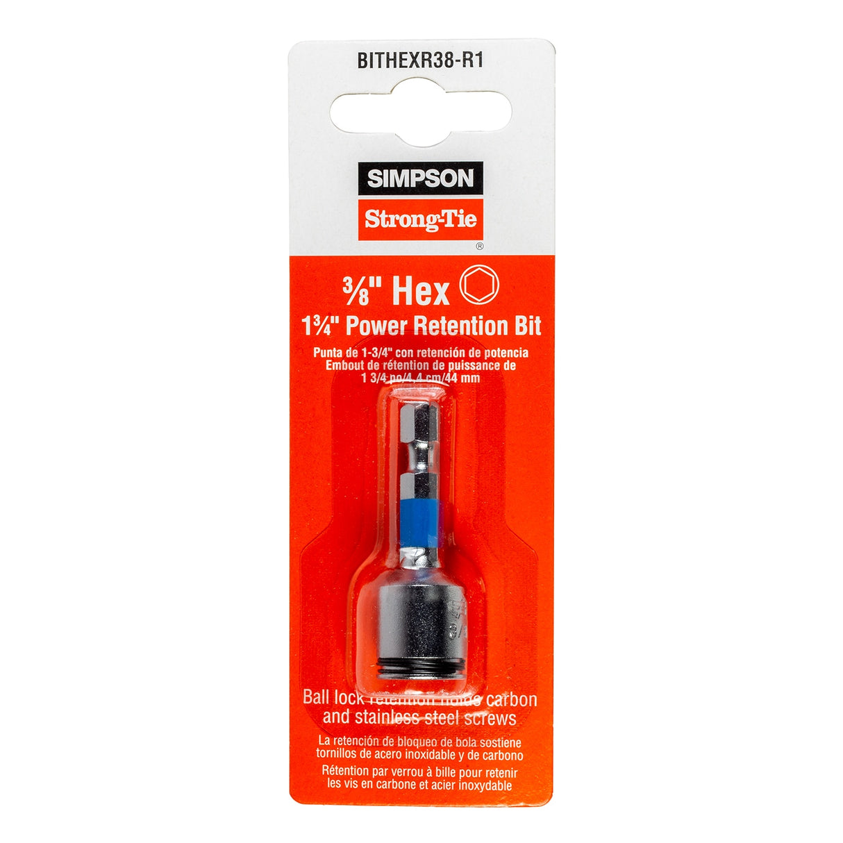 1-3/4-in 3/8-in Hex Screwdriver Bit BITHEXR38-R1