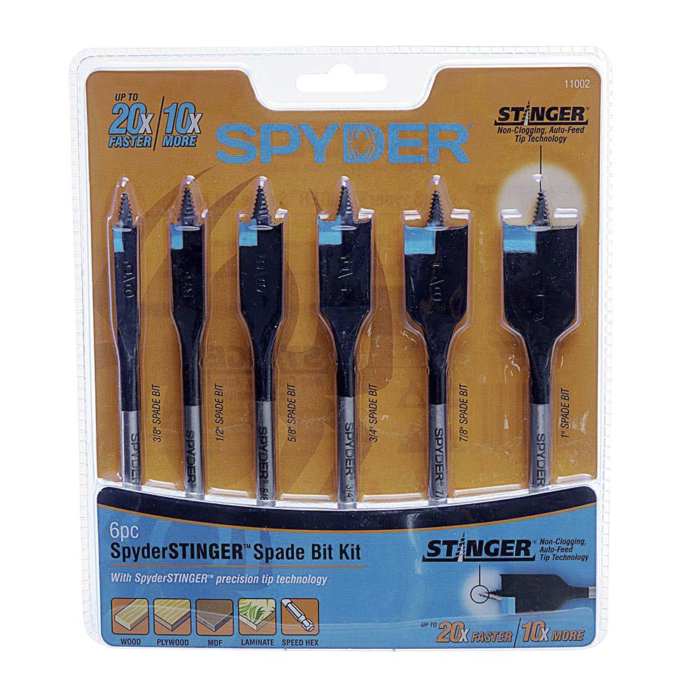 6-Piece x 6-in Woodboring Spade Drill Bit Set 11002