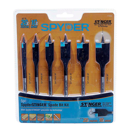 6-Piece x 6-in Woodboring Spade Drill Bit Set 11002