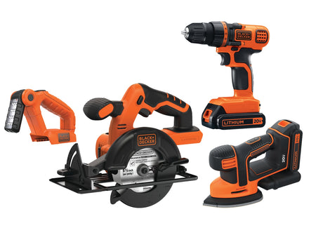 20-volt Max 4-Tool Power Tool Combo Kit (2-Batteries Included and Charger Included) BLA-BD4KITCDCMSL