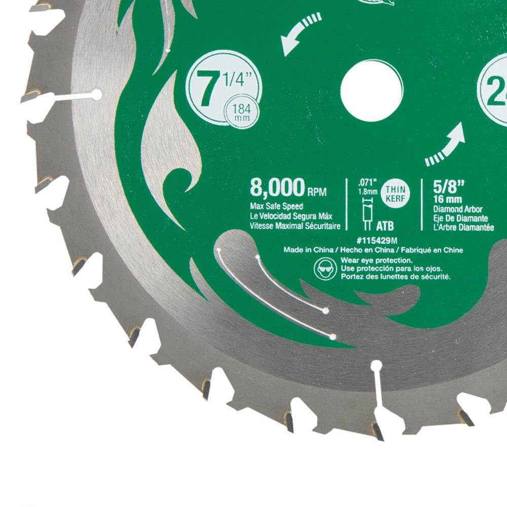 Viper 7-1/4-in 24-Tooth Rough Finish Carbide Circular Saw Blade 115429M