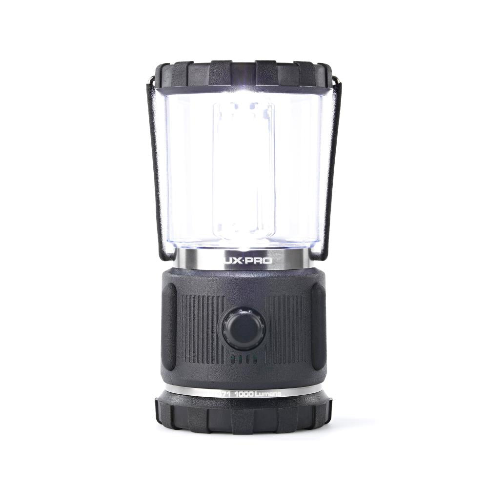 1000 Lumens Camping Lantern - Variable Dial Control, Rugged & Durable, LED Bulb, Battery Powered, Water Resistant, Black Finish LP371