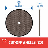 20-Piece Fiber 15/16-in Cutting Wheel Accessory 5000420