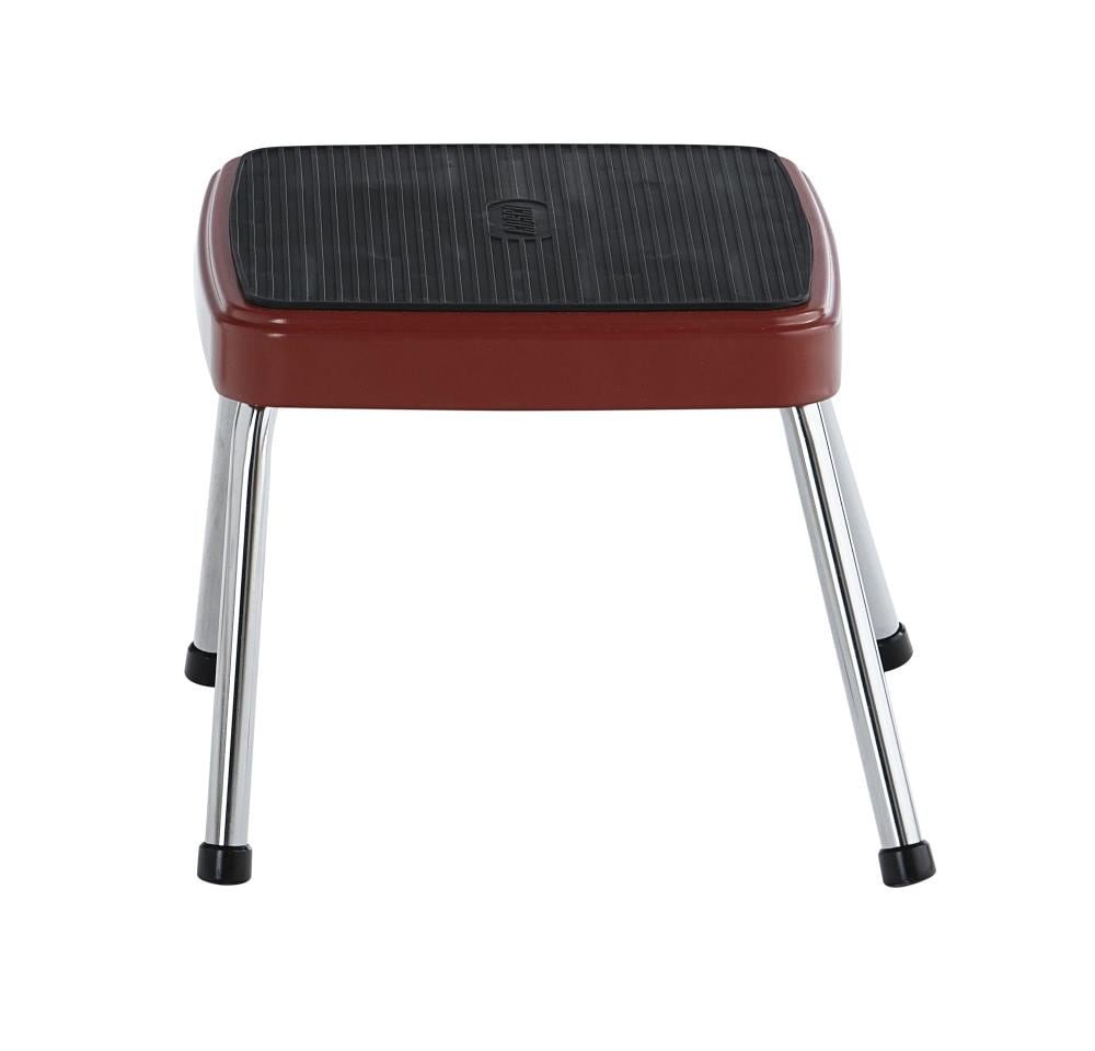 1-Step 220-lb Capacity Red Steel Step Stool 11230RED1E