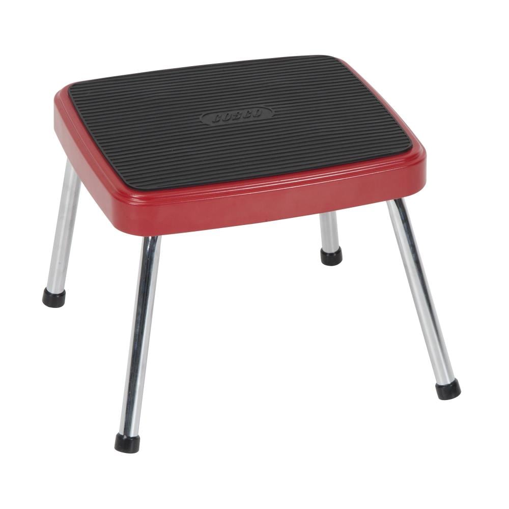 1-Step 220-lb Capacity Red Steel Step Stool 11230RED1E