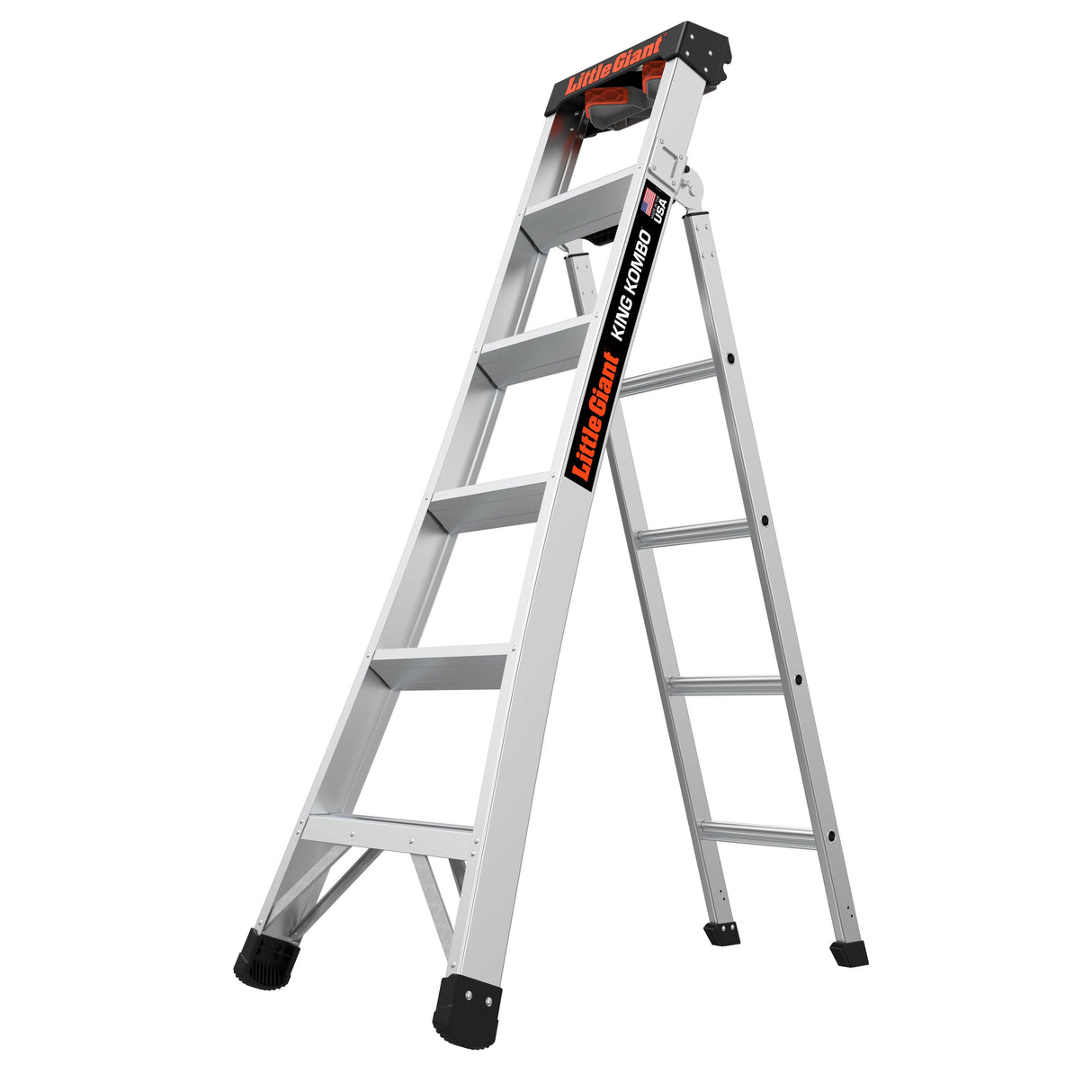 King Kombo 2 Pro M6 6-ft Aluminum Type 1a- 300-lb Load Capacity Step Ladder 14906-002