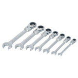 7-Piece Set Metric Flexible Head Ratchet Wrench CMMT87009