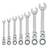 7-Piece Set Metric Flexible Head Ratchet Wrench CMMT87009