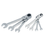 7-Piece Set Metric Flexible Head Ratchet Wrench CMMT87009