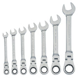 7-Piece Set Standard (SAE) Flexible Head Ratchet Wrench CMMT87010