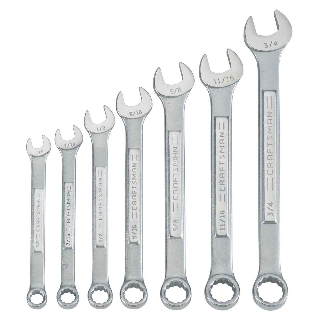 7-Piece Set 12-point (Sae) Standard Combination Wrench Includes Hard Case CMMT87016