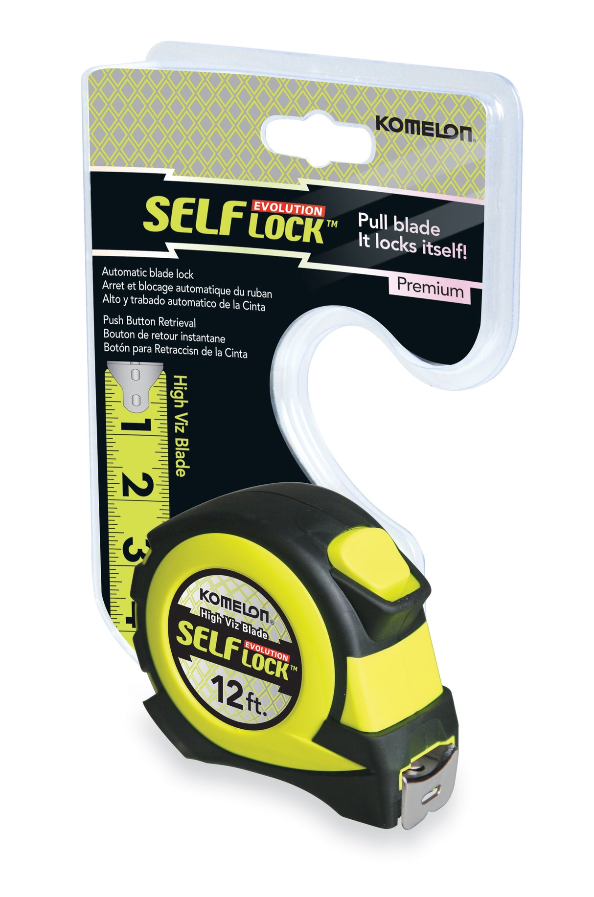 Self-Lock Evolution 12-ft Auto Lock Tape Measure L4812HV