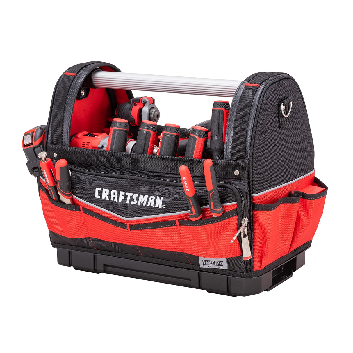 VERSASTACK Red and Black Polyester 17-in Tool Tote CMST17621