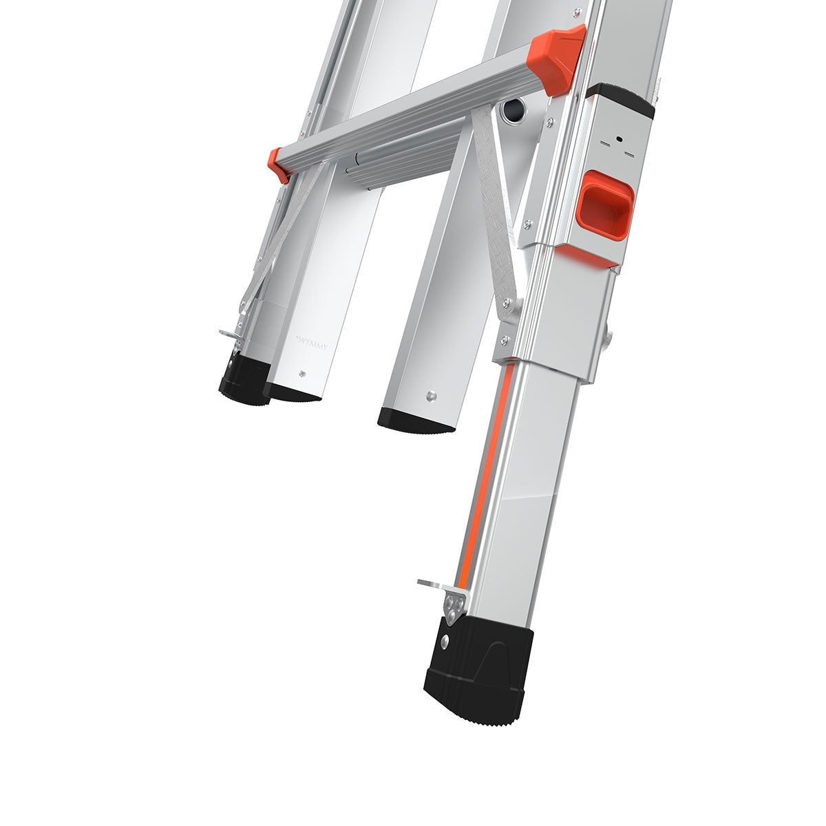 Leveler 2 M17 with Leg Levelers 18-ft Reach Type 1a- 300-lb Load Capacity Telescoping Multi-Position Ladder 16507T-803