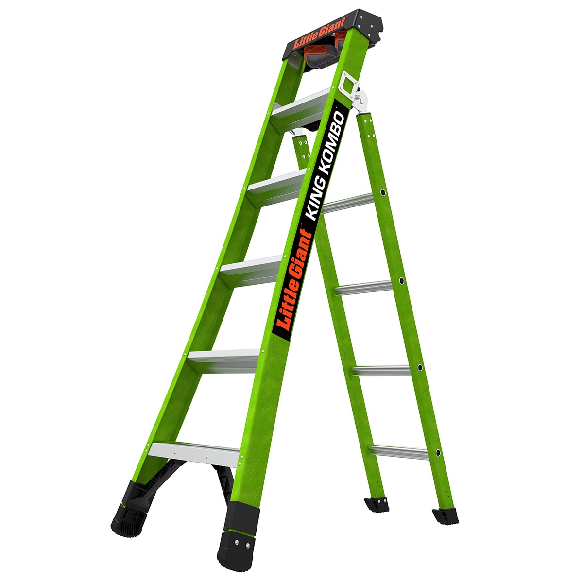 King Kombo 2 Pro M6 6-ft Fiberglass Type 1aa- 375-lb Load Capacity Step Ladder 13906-002