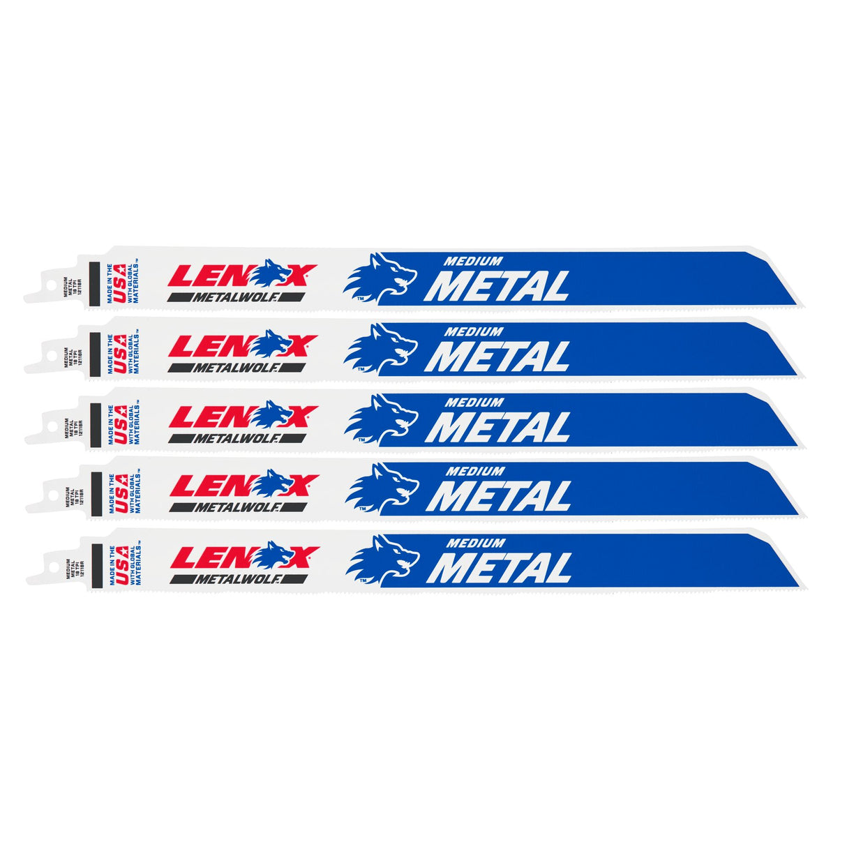 METALWOLF Bi-metal 12-in 18 Tpi Metal Cutting Reciprocating Saw Blade (5-Pack) LEN-ES2019012118R