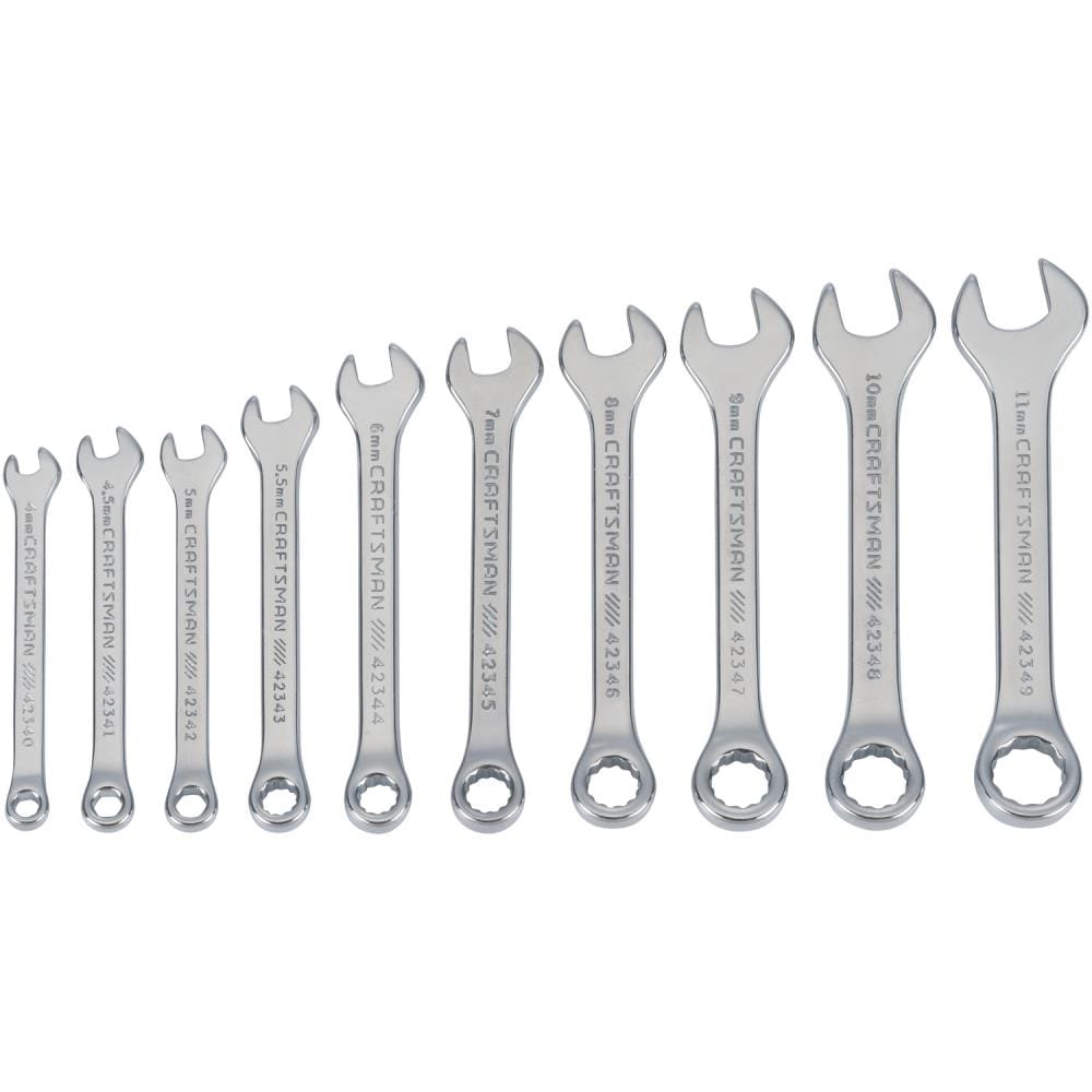 10-Piece Set 12-point Metric Combination Wrench Includes Soft Case CMMT42339