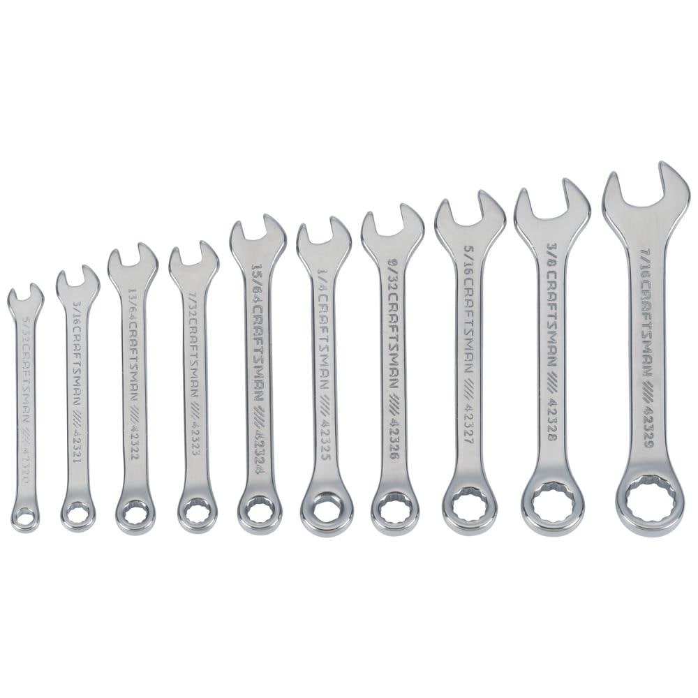 10-Piece Set 12-point (SAE) Standard Combination Wrench Includes Soft Case CMMT42319