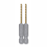 2-Piece 1/16-in x 2-1/2-in Titanium Coated Hss Jobber Length Twist Drill Bit 80850