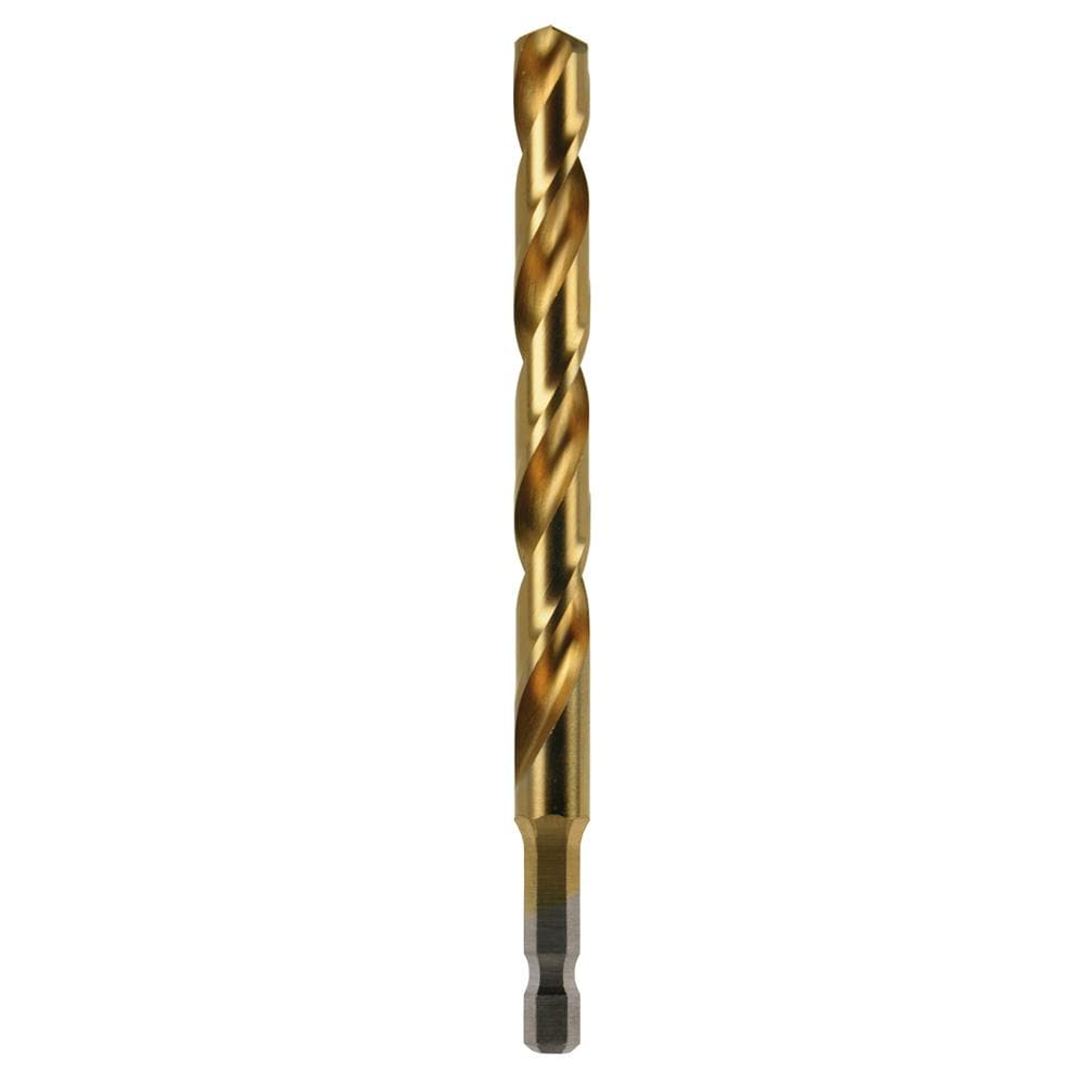 3/8-in x 5-1/2-in Titanium Coated Hss Jobber Length Twist Drill Bit 80870