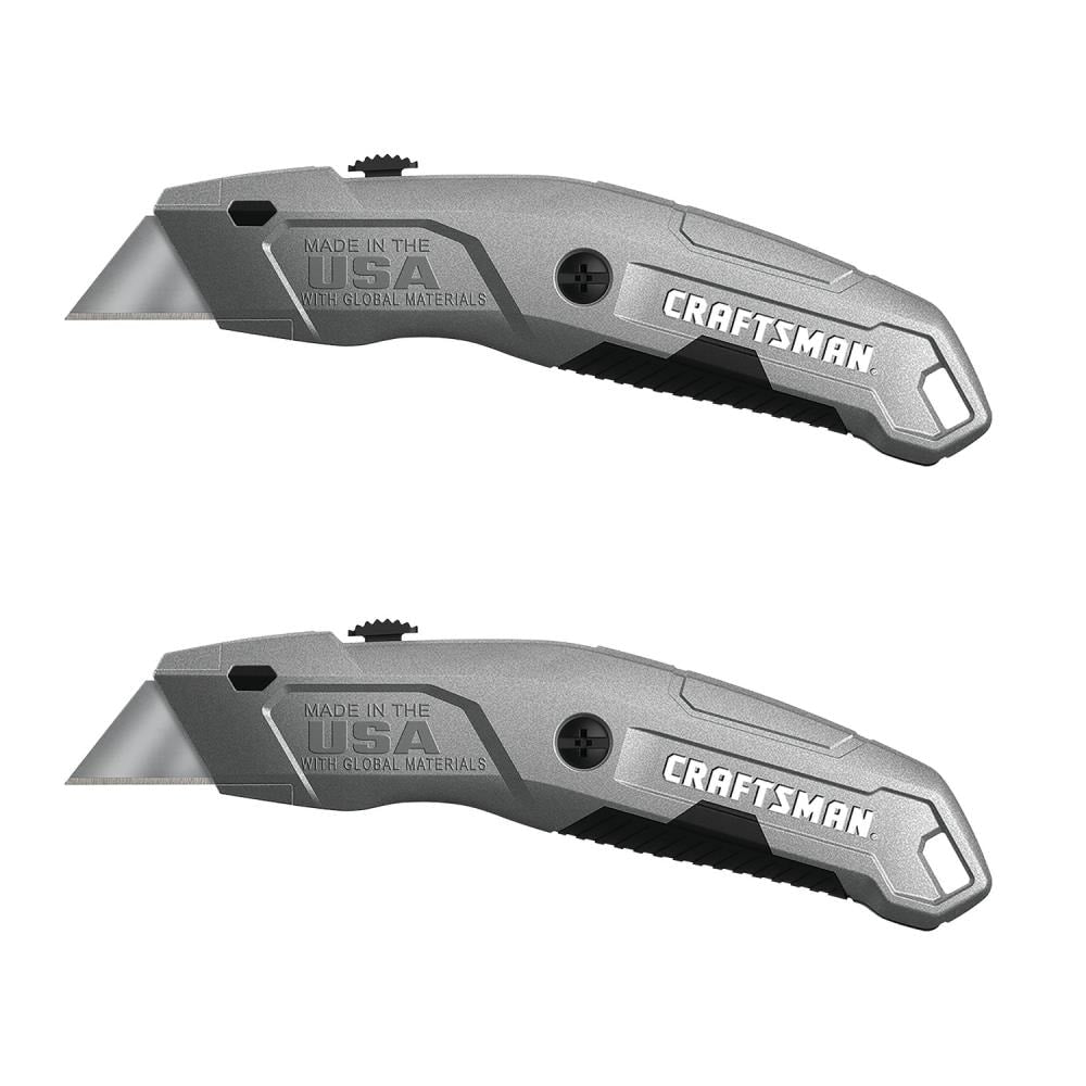 Quick Change 6-Blade Retractable Utility Knife with On Tool Blade Storage CMHT10588