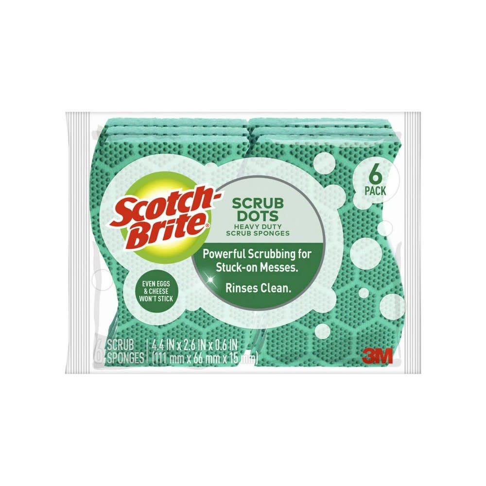 Scotch Brite 6 Count Heavy Duty Scrub Dots Scrub Sponge 1750090