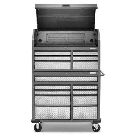 Premier 41-in W x 63-in H 15 Friction Stainless Steel Tool Chest Combo (Silver) GATC4115JG