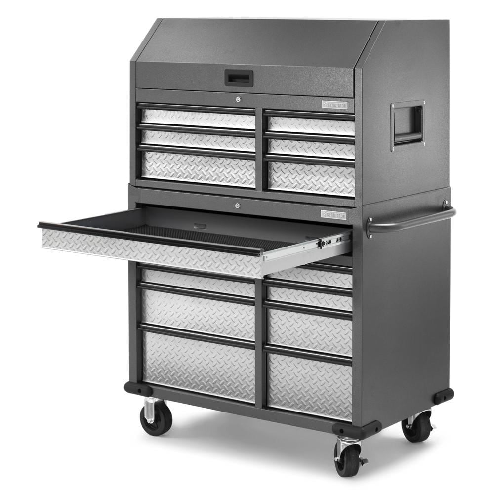 Premier 41-in W x 63-in H 15 Friction Stainless Steel Tool Chest Combo (Silver) GATC4115JG