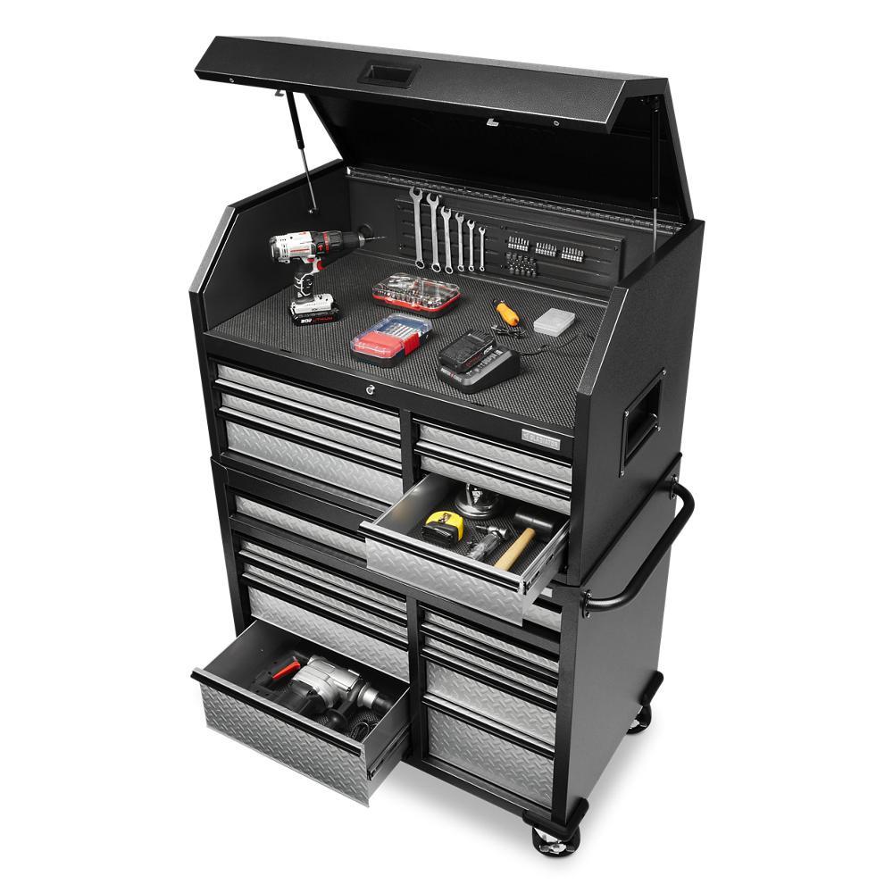 Premier 41-in W x 63-in H 15 Friction Stainless Steel Tool Chest Combo (Silver) GATC4115JG