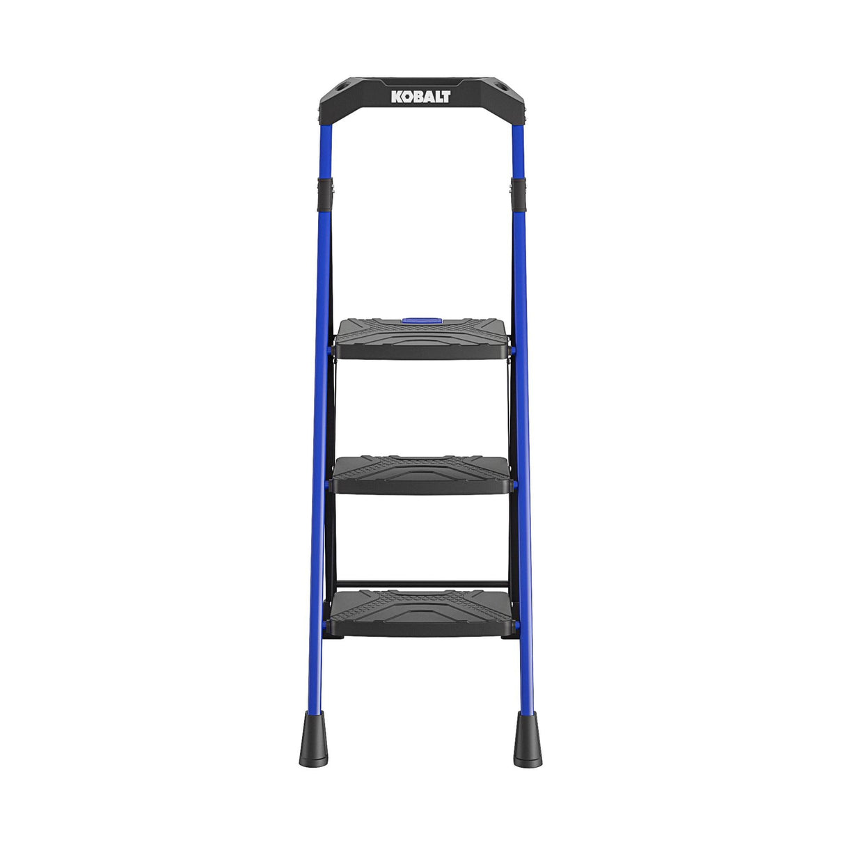 3-Step 300-lb Capacity Black Steel Foldable Step Stool 11459BLU2