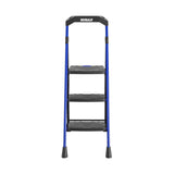 3-Step 300-lb Capacity Black Steel Foldable Step Stool 11459BLU2