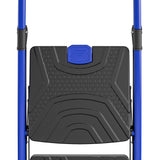 3-Step 300-lb Capacity Black Steel Foldable Step Stool 11459BLU2