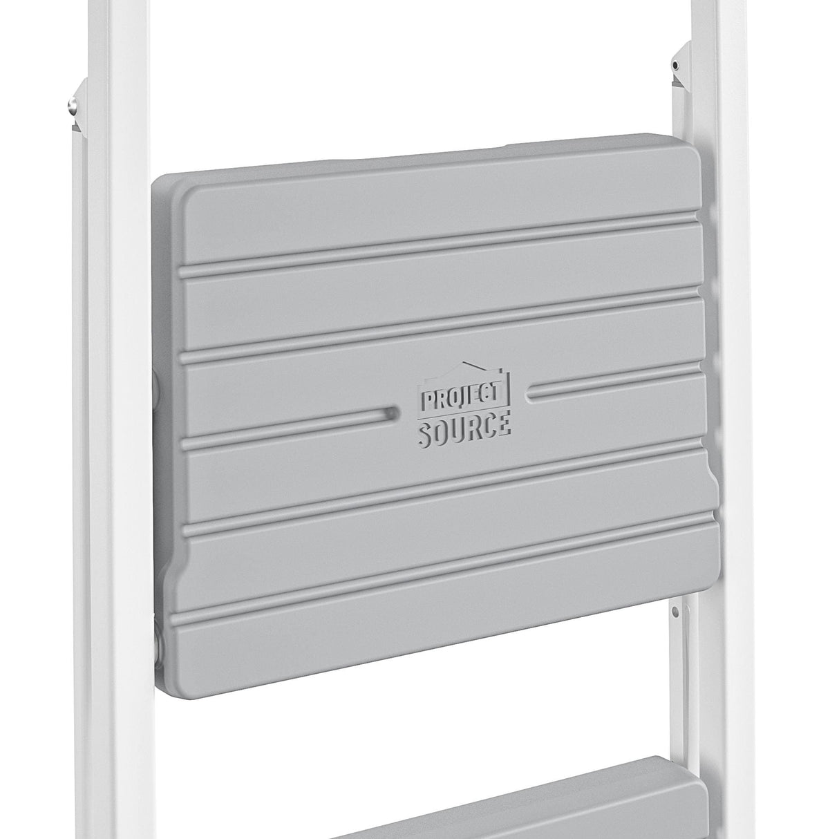 2-Step 225-lb Capacity Gray Steel Foldable Step Stool 11345WHG8